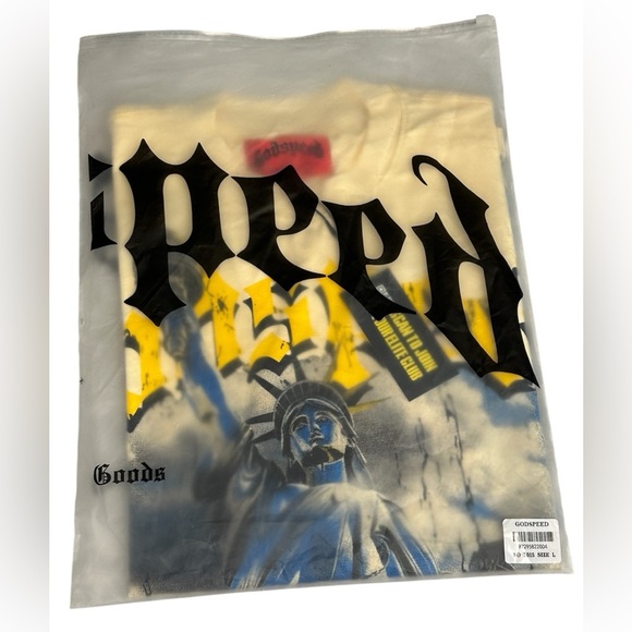 Godspeed Cream Graphic Tee New Statue of Liberty Special Edition New - Picture 7 of 8